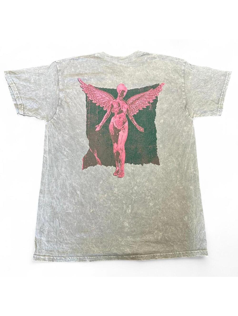 Nirvana In Utero Graphic T-Shirt Large Acid Wash